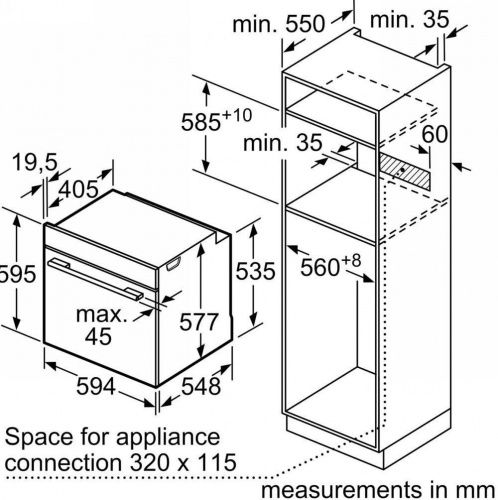 Встраиваемые духовые шкафы Bosch HSG636BS1