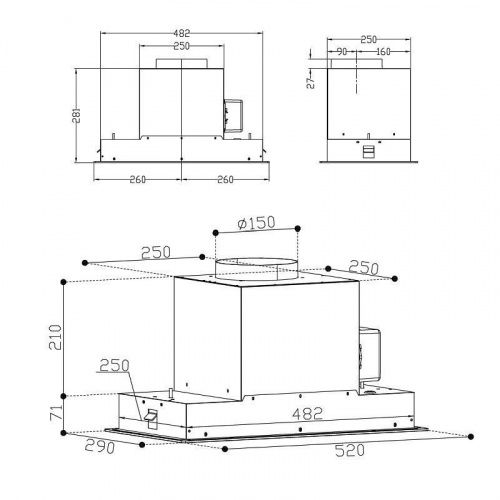 Вытяжки Korting KHI 6099 ICGN