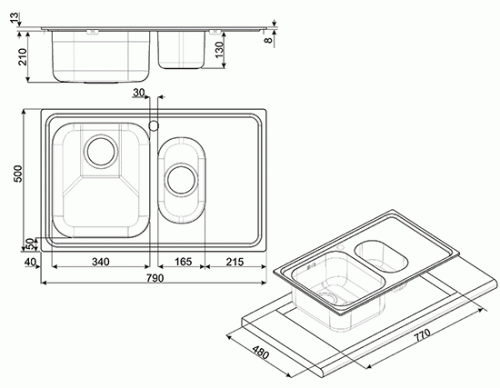 Мойки Smeg SP7915SN