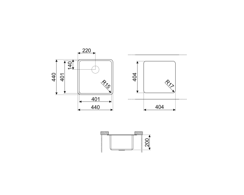 Мойки Smeg VSTR40DKX