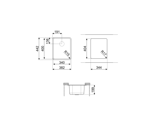 Мойки Smeg VSTR34DKX