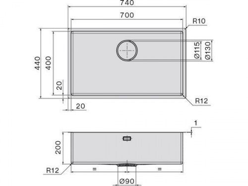 Мойки Falmec COMO 70 (SCO7000F.00#SSF)