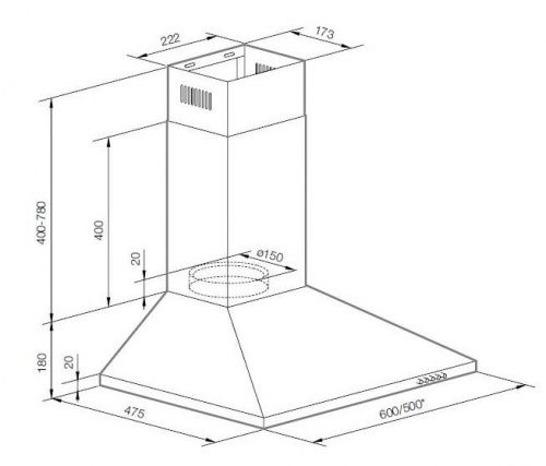 Вытяжки Graude DHP 60.0 W