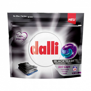 Dalli Капсулы для стирки Black Wash 3in1 24 капсулы