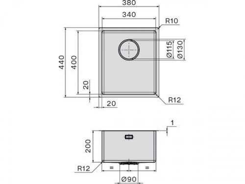 Мойки Falmec COMO 34 (SCO3400F.00#SSF)