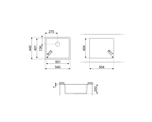 Мойки Smeg VSTR50DKX